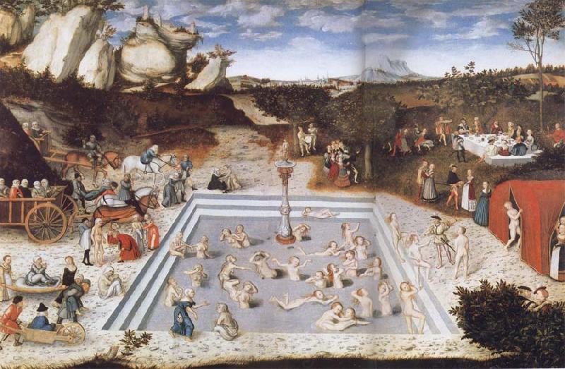 CRANACH, Lucas the Elder Fountain of Youth Germany oil painting art